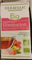 Mängden socker i Herbesan élimination - 20 Sachets - Herbesan