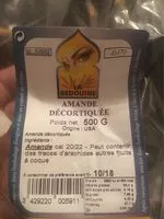 Mängden socker i Amande decortiquée