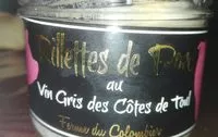 Mängden socker i Rillettes de porc au vin gris des cotes de toul