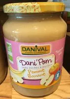 Mängden socker i Dani'Pom - Compote pomme banane bio