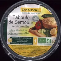 Mängden socker i Taboulé de semoule semi-complète