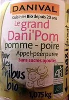 Mängden socker i Le grand Dani'Pom pomme - poire