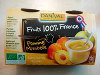 Mängden socker i Danival Fruits 100% France Pomme Mirabelle