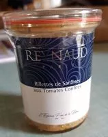 Mängden socker i Rillettes de sardines aux tomates confites