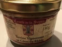 Mängden socker i Terrines vigneronne au côtes du Rhône