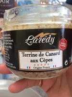 Mängden socker i Terrine de canard aux cèpes