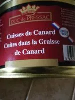 Mängden socker i Cuisses de canard