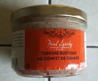 Mängden socker i Terrine rustique au confit de canard