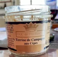 Mängden socker i Terrine de campagne aux cèpes