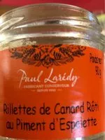 Mängden socker i Rillettes de canard rôti au piment d'Espelette