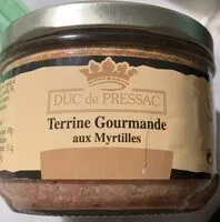 Mängden socker i Terrine gourmande aux myrtilles