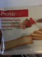 Mängden socker i Protéifine Finissimas Toasts 4 Sachets De 6 Toasts