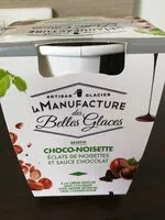 Mängden socker i Crème glacée au chocolat au lait avec sauce au chocolat et morceaux de noisettes caramélisées