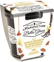 Mängden socker i Crème glacée à la vanille Bourbon de Madagascar avec sauce au caramel et morceaux de noix de pécan caramélisées