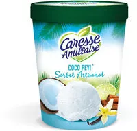 Mängden socker i Sorbet à la noix de coco, au citron vert, à la vanille, à la cannelle et à l'arôme naturel d'amande amère