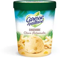 Mängden socker i Glace au gingembre avec morceaux de gingembre confit