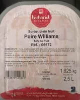 Mängden socker i Sorbet plein fruit Poire Williams