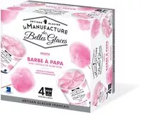 Mängden socker i Glace parfum barbe à papa et ses cristaux de sucre roses