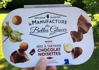 Mängden socker i Crème glacée façon pâte à tartiner au chocolat et aux noisettes
