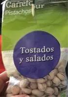 Mängden socker i Pistachos tostados y salados