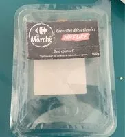 Mängden socker i Crevettes décortiquées nature