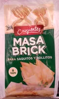 Mängden socker i Masa brick para saquitos y rollitos