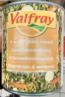 Mängden socker i Garniture 4 légumes
