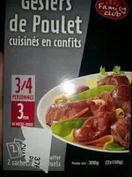 Mängden socker i Gésiers de poulet