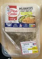 Mängden socker i Milanaises poulet pané cru