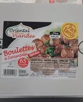 Mängden socker i Boulettes à l'orientale surgelées