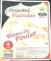 Mängden socker i Blanc de poulet halal