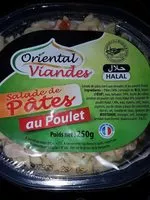 Mängden socker i Salade de pâtes au poulet halal
