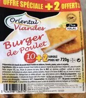 Mängden socker i Burger de poulet