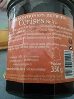 Mängden socker i Cerises noires  65% de fruits