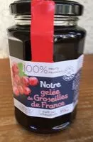Mängden socker i Confiture gelee de groseille de france