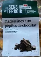Mängden socker i Madeleines aux pépites de chocolat