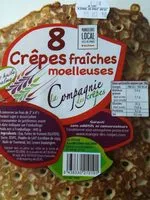 Mängden socker i 8 Crêpes fraîches moelleuses