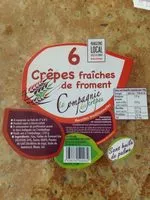 Mängden socker i 6 Crêpes fraiches de froment