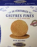 Mängden socker i 30 véritables gaufres fines