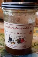 Mängden socker i Confiture de mirabelle
