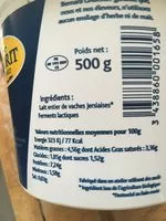 Mängden socker i Yaourt nature de Jersiaise au lait entier