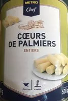 Mängden socker i Coeurs de palmiers