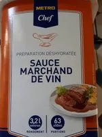 Mängden socker i Sauce Marchand de Vin
