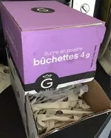 Mängden socker i 500 buchettes 4g sucre en poudre