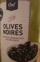Mängden socker i Olives noires