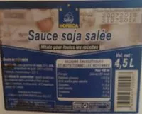 Mängden socker i Sauce soja salée