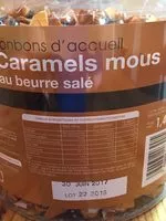 Mängden socker i Bonbons d accueil caramel mou