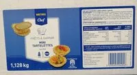 Mängden socker i Prêt à garnir mini tartelettes salées