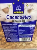 Mängden socker i Cacahuètes grillées à sec