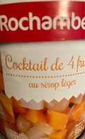 Mängden socker i Cocktail de 4 fruit au sirop leger